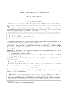METODI MATEMATICI PER L`INFORMATICA 1. Calcoli