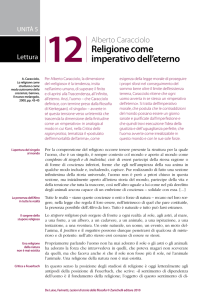 Alberto Caracciolo, Religione come imperativo dell`eterno