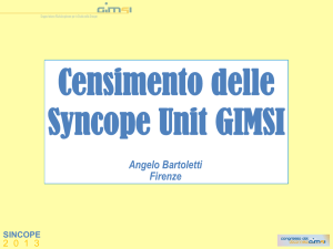 Censimento delle Syncope Unit GIMSI