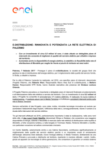 CS_Enel - Rinnovata e potenziata la rete elettrica di Palermo