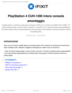 PlayStation 4 CUH-1200 intera console smontaggio