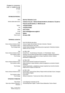 Curriculum vitae -pdf - Comune di Cagliari| Home