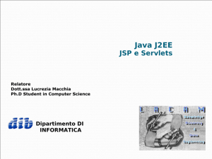 JSP e Servlets - Dipartimento di Informatica