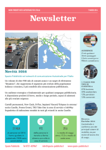 Newsletter Spazio nuovi prodotti Autostrade per l`Italia