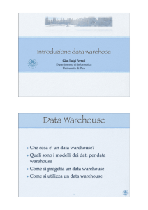 Data Warehouse - Dipartimento di Informatica