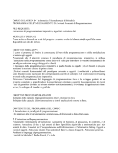 Contents (in italian) - Dipartimento di Informatica