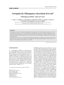 Artropatia da Chikungunya - Centro Malattie Tropicali