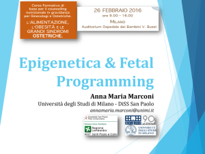 Epigenetica e Fetal Programming