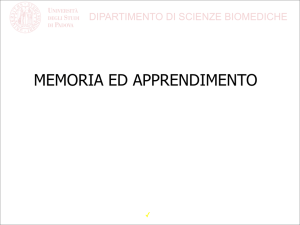 MEMORIA ED APPRENDIMENTO