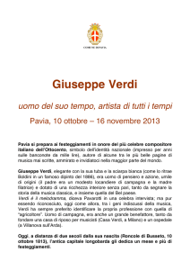comunicato stampa - Giuseppe Verdi uomo del