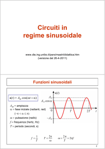Richiami sui circuiti in regime sinusoidale