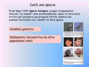 specie e speciazione