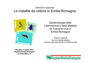 Epidemiologia della Leishmaniosi e della Malattia da Toscana virus