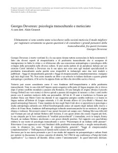 Georges Devereux: psicologia transculturale e meticciato