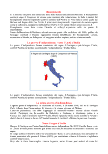 Risorgimento Le guerre d`indipendenza: verso l`Unità d`Italia La