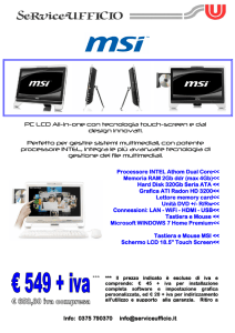 PC LCD All-in-one con tecnologia touch