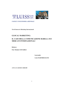 GLOCAL MARKETING: IL CASO DELLA COMUNICAZIONE