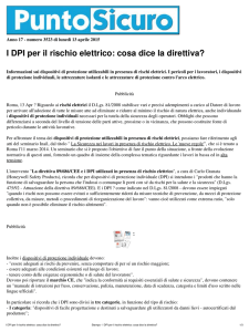 I DPI per il rischio elettrico: cosa dice la direttiva?