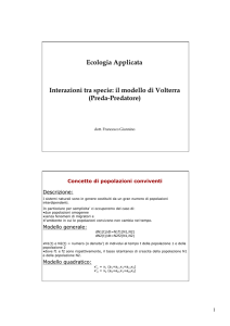 13_Interazioni tra specie, il modello di Volterra (Preda