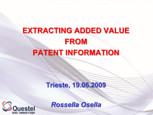 EXTRACTING ADDED VALUE FROM PATENT