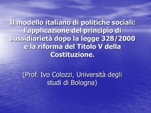 Il modello italiano di politiche sociali