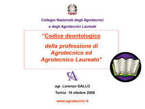 Diapositiva 1 - Collegio Nazionale degli Agrotecnici e degli