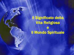 Significato della vita religiosa e m.spirituale