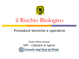 Rischio Biologico procedure tecniche e operative