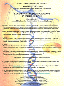 Diapositiva 1 - Associazione Genetica Italiana