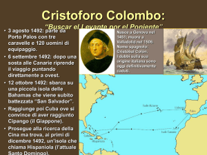 Cristoforo Colombo: “Buscar el Levante por el Poniente”