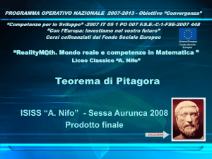 Teorema di Pitagora - I.S.I.S.S. "Agostino Nifo"