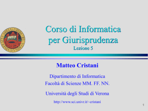 Lezione 5 - Università degli Studi di Verona
