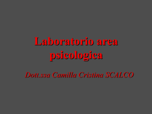 Presentazione di PowerPoint - Dott.ssa Camilla Cristina Scalco