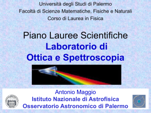 Progetto Lauree Scientifiche - Osservatorio Astronomico di Palermo
