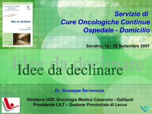 Diapositiva 1 - Oncologia Medica Sondrio