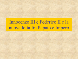 Innocenzo III e Federico II e la nuova