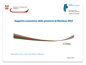 Rapporto economico della provincia di Mantova 2012