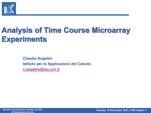 Analisi di serie temporali per microarray - ICAR-CNR