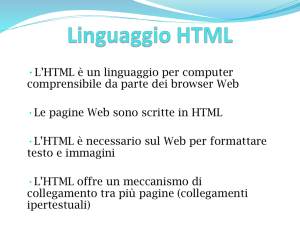 Appunti sul Linguaggio HTML
