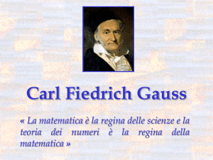 Carl Fiedrich Gauss