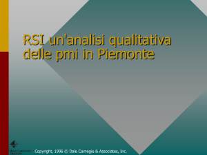 RSI un`analisi qualitativa delle pmi in Piemonte