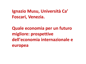Ignazio Musu, Università Ca` Foscari, Venezia