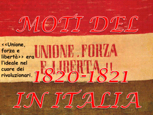MOTI DEL 1820-1821 IN ITALIA