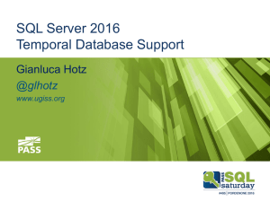 SQL Server 2016 Temporal Database Support