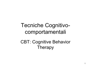 La terapia cognitivo comportamentale
