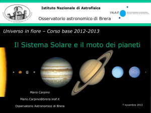 Presentazione di PowerPoint - Osservatorio Astronomico di Brera