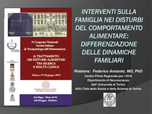 Diapositiva 1 - Società Italiana di Psicopatologia dell`Alimentazione