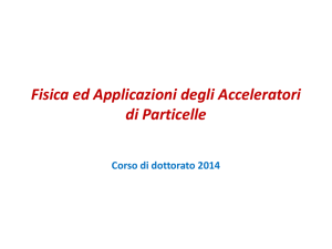 Fisica ed Applicazioni degli Acceleratori di Particelle Accelerazione
