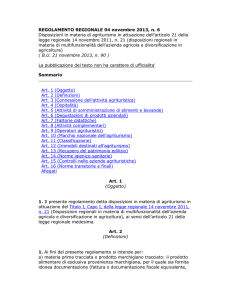 REGOLAMENTO REGIONALE 04 novembre 2013, n. 6 Disposizioni