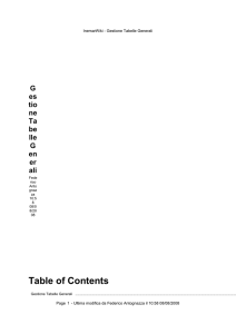 Gestione Tabelle Generali